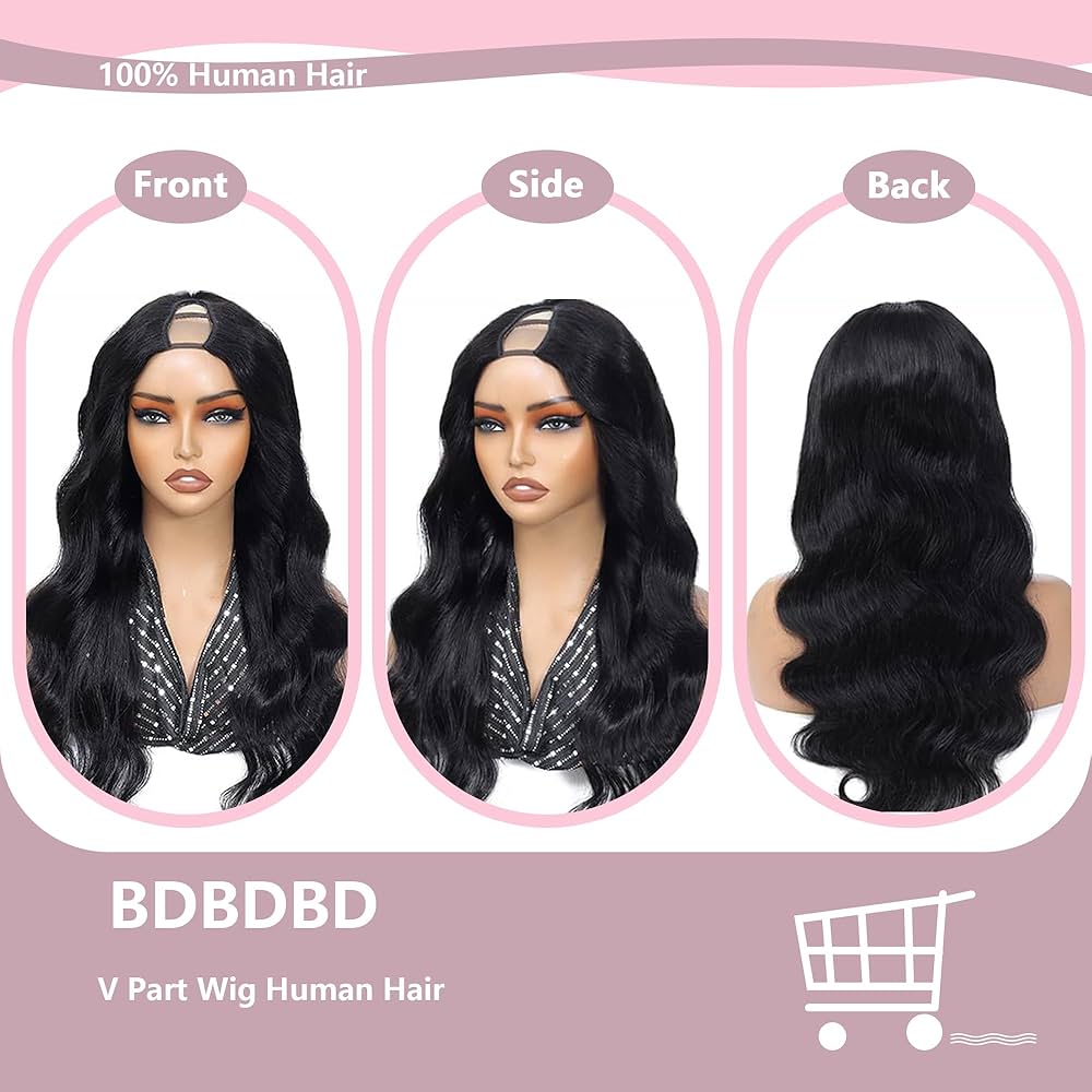 ☆100% remy hair human hair (U part) wig☆ Brazilian Body Wave Human Hair U-Part Wig - Remy Human Hair